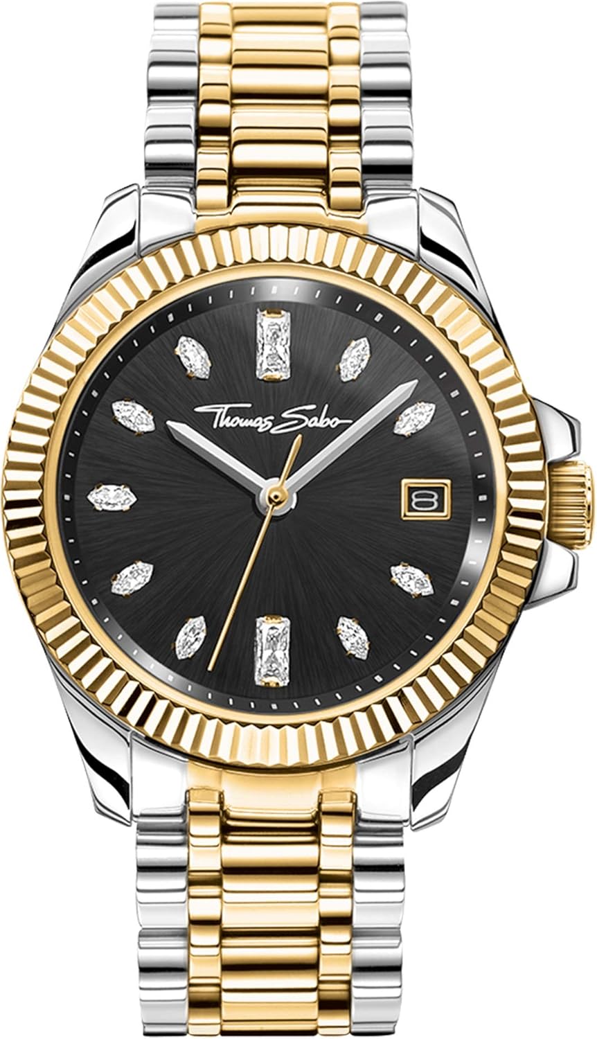 THOMAS SABO Orologio Analogueico Quarzo Donna con Cinturino in Acciaio Inox WA0370-291-203-33 mm