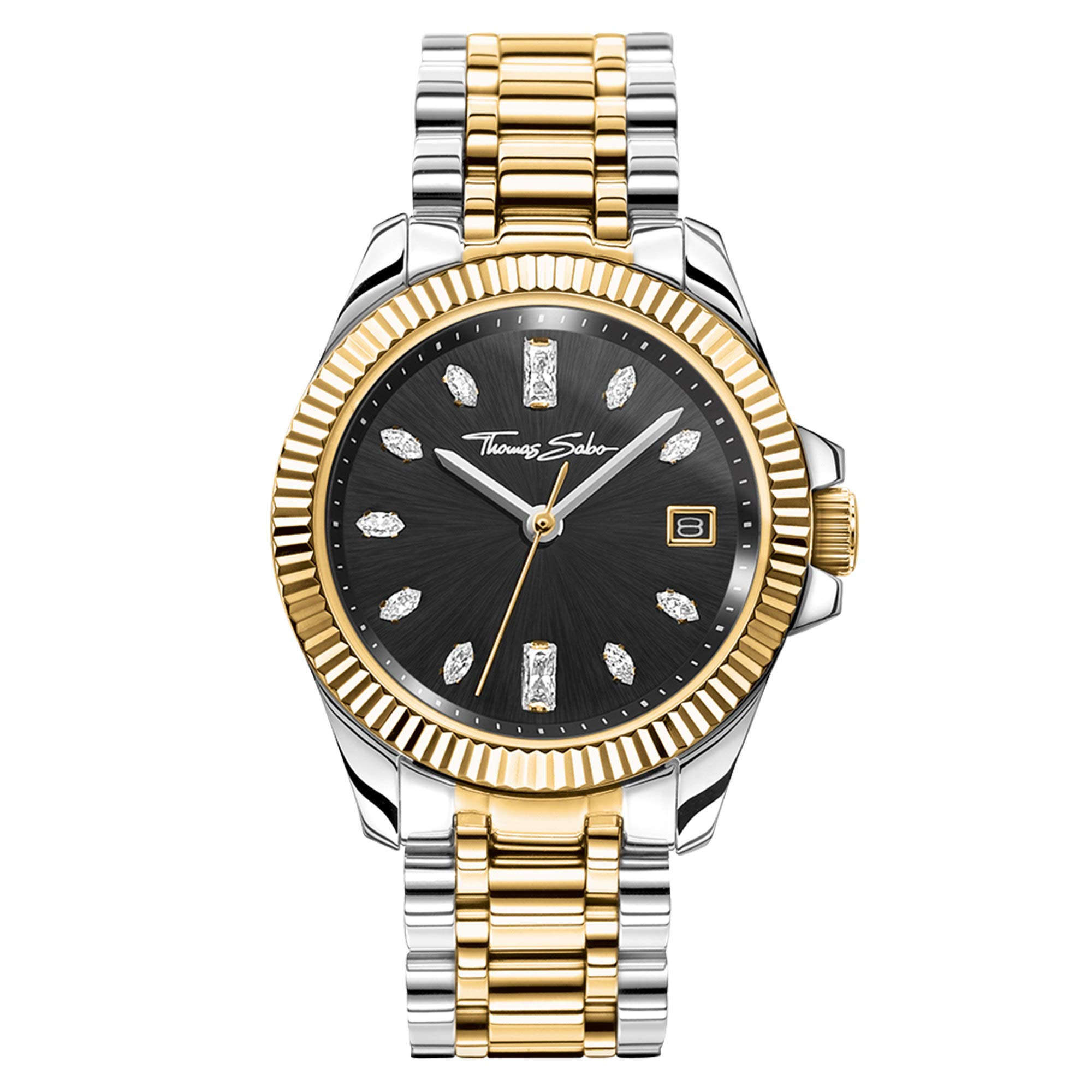 Thomas Sabo Watches Women's Black/Silver/Gold Glam & Soul Stainless Steel Two-Tone Watch Wa0370-291-203 – - Stainless Steel / Zirconia