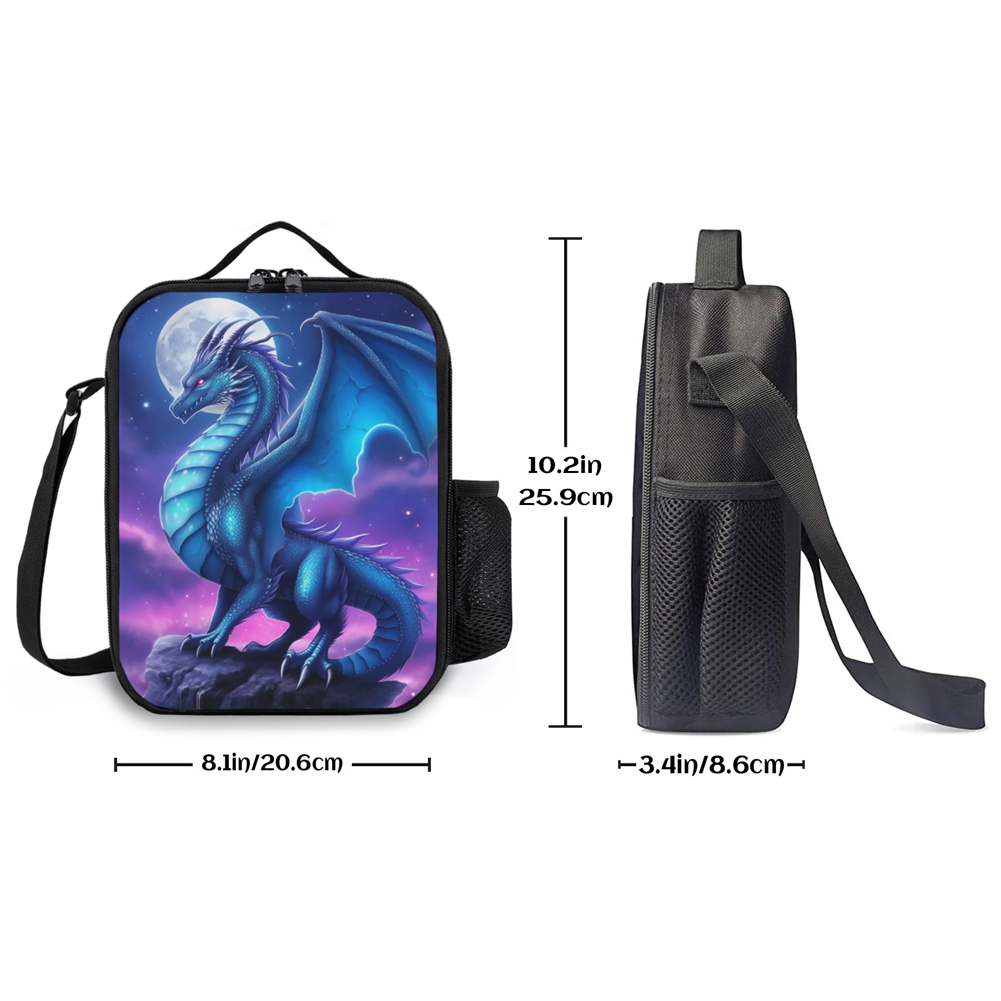 Sac à Déjeuner Pour Enfants - Motif Dragon Abstrait - Isotherme