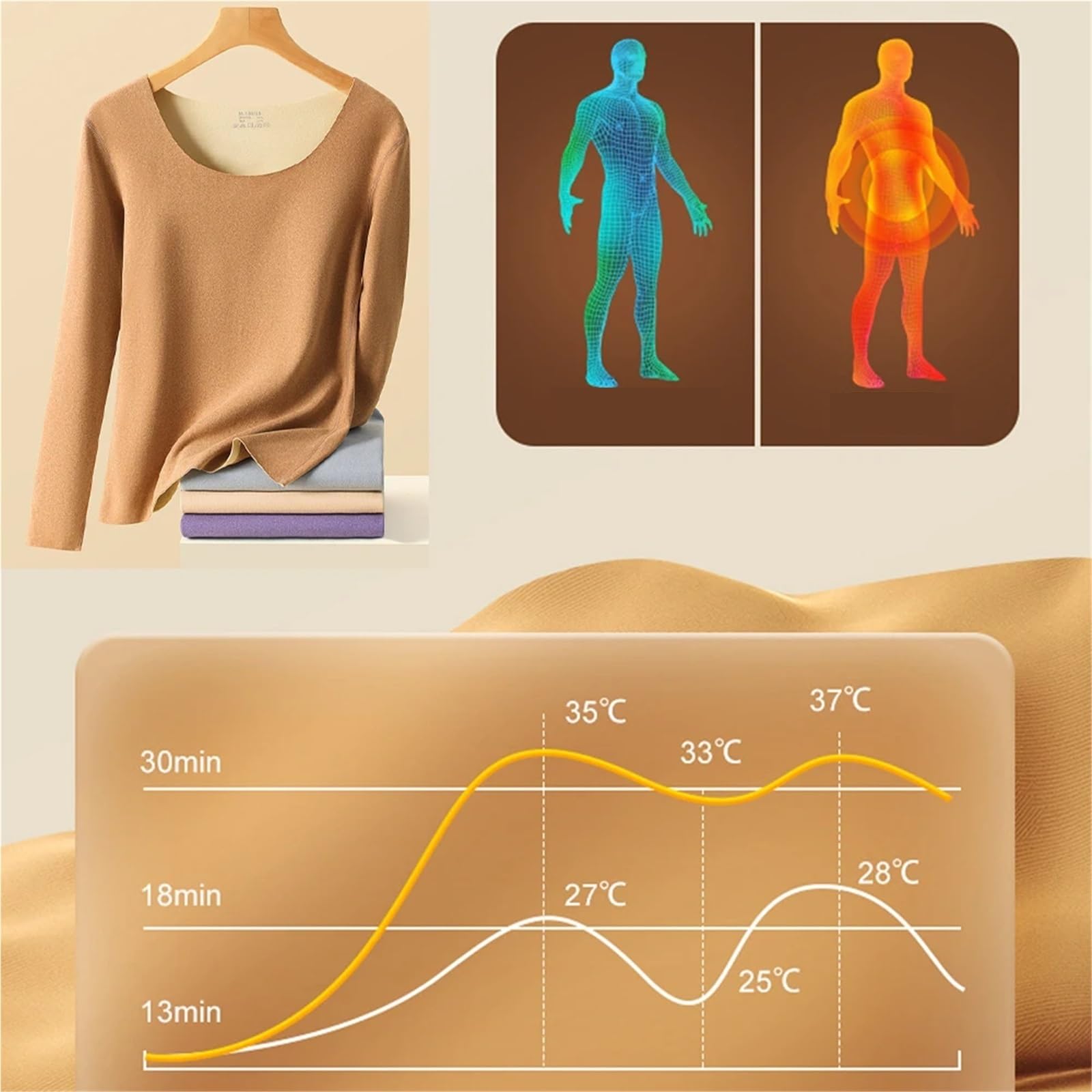 Ropa Interior térmica for Mujer, Conjuntos de Ropa Sexy sin Costuras, Ajustados, Alta Elasticidad, con calefacción Terciopelo, Invierno for para Esquí,Moto