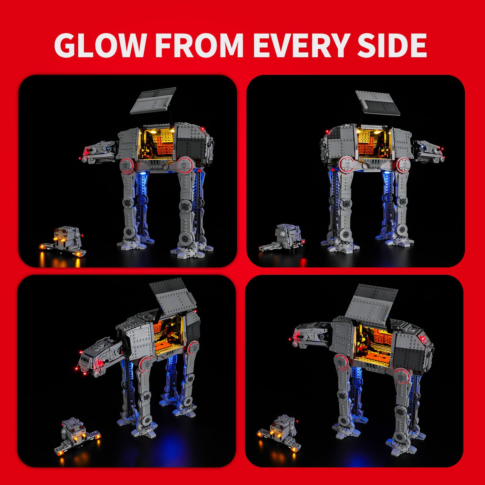BRIKSMAX Zestaw oświetleniowy LED do Lego 75454 AT-AT z resztkami Imperium z INT-4 - kompatybilny z Lego Star Wars klocków konstrukcyjnych, bez zestawu Lego