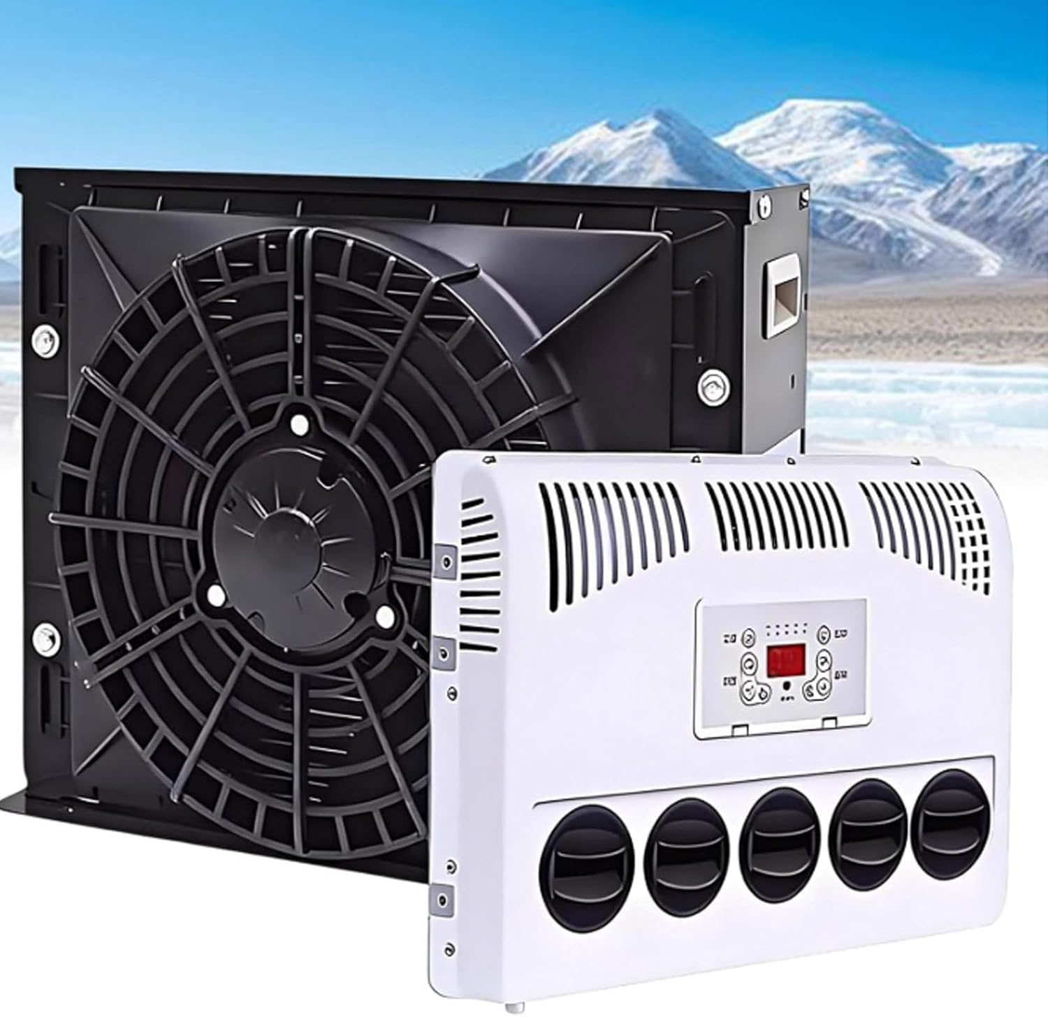 SXXAZLDP RV Air Conditioner Split Type 11000 BTU Truck Cab AC Unit Fast Cooling Quiet for Trucks Tractor Trailers Campers 12V