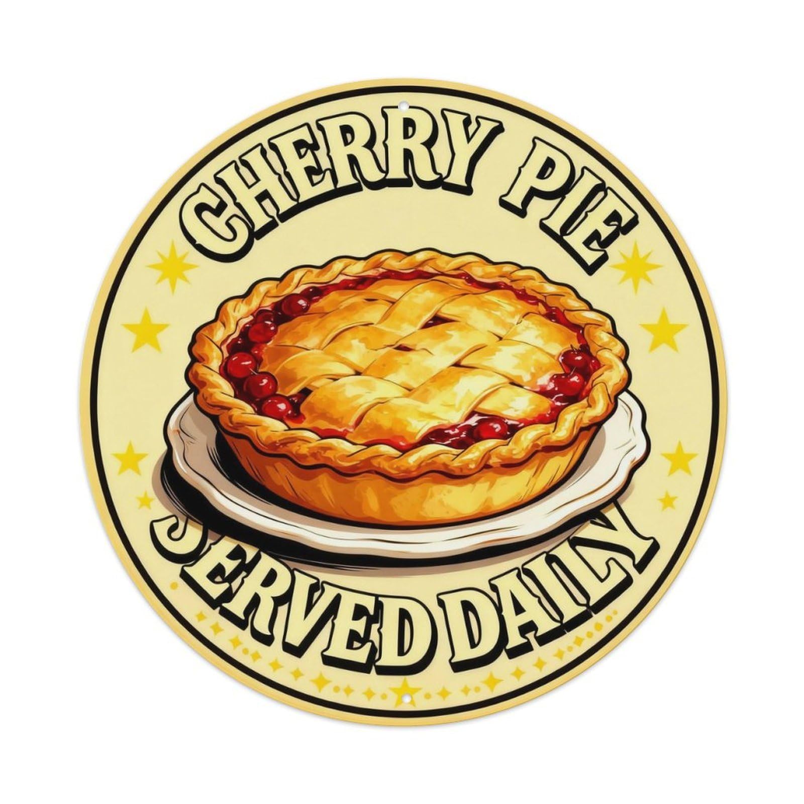 Cherry Pie Diner Sign Metal Tin Sign Plaque