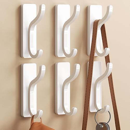 Miniatura 15 de pickpiff Ganchos Adhesivos de Pared para Abrigos - Colgador de Puerta Resistente Adhesivo, Gancho de Metal para Colgar Toalla, Bolso, Bata, Mochila,