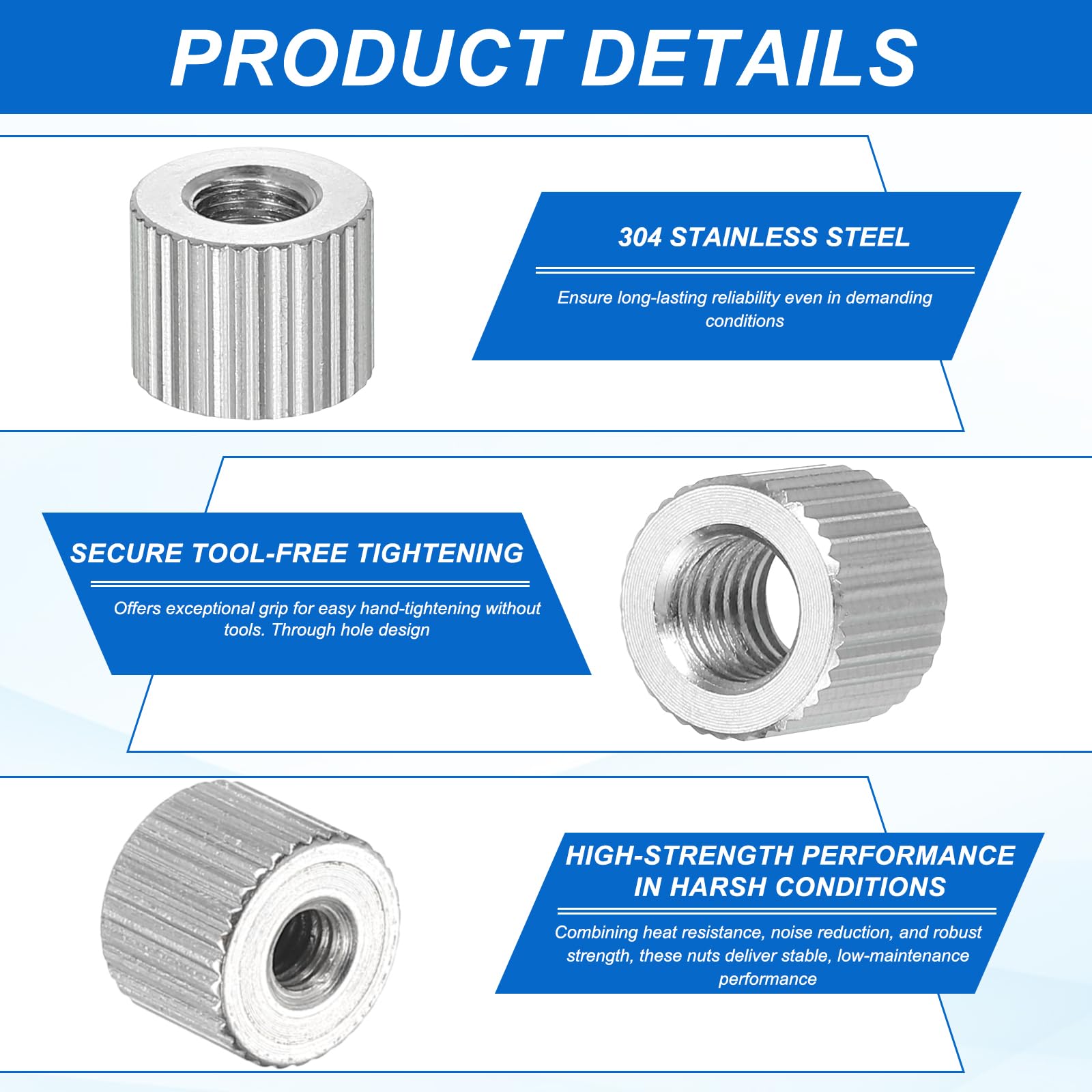 PATIKIL M6 Knurled Thumb Nuts - Image 3
