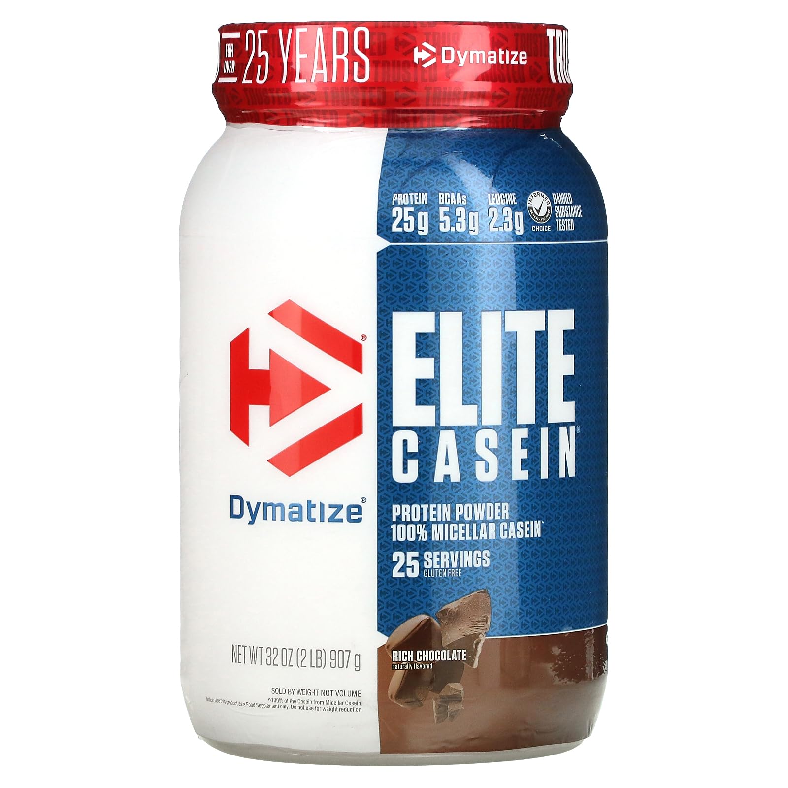 Dymatize Dymatize Casein, Rich Chocolate, 2 lb