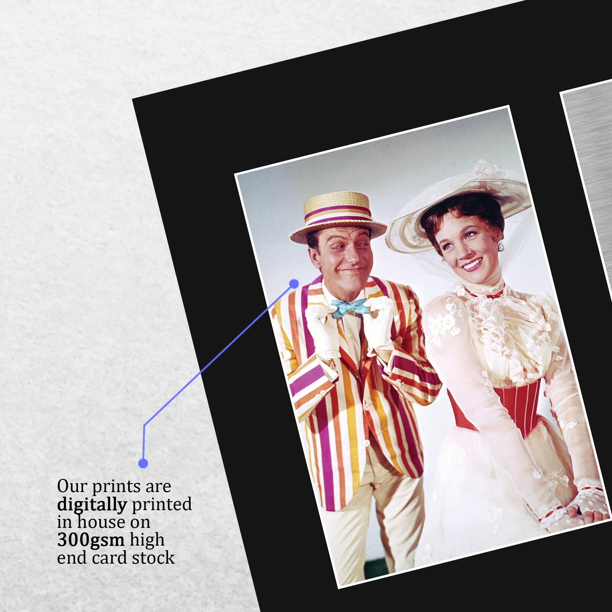 HWC Trading Julie Andrews & Dick Van Dyke Mary Poppins Gifts Printed Signed Autograph Picture for Movie Memorabilia Fans - US Letter Size