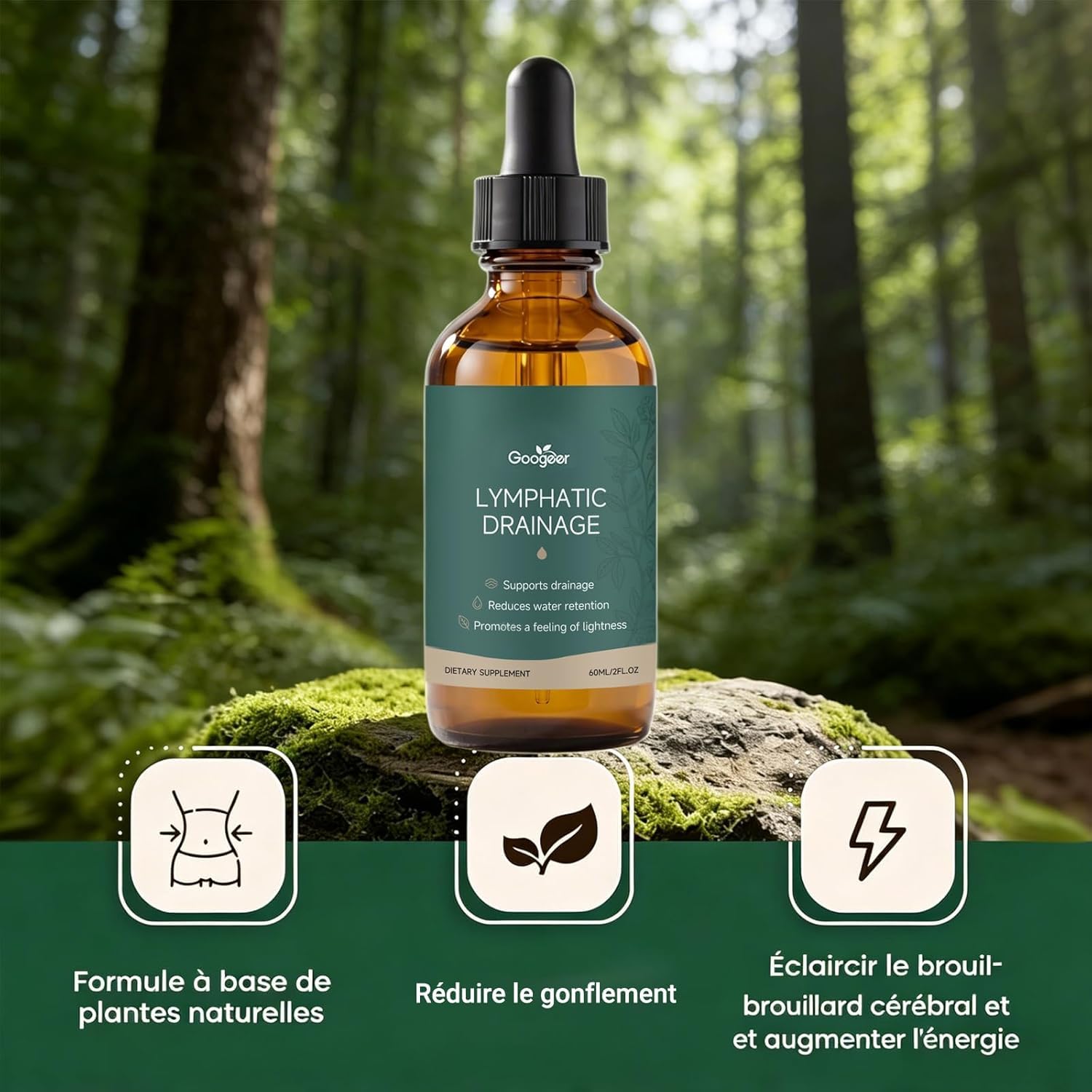 Lynae Drainant Lymphatique Goutte,Drainage Lymphatique Corps Complet Lynae