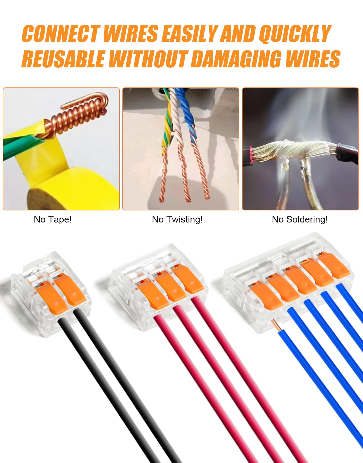 Connettori Elettrici Push Fit - 33 Pezzi, Per Cavi 0.08-4mm², Con Morsetti A Leva | Preciva - Foto 3