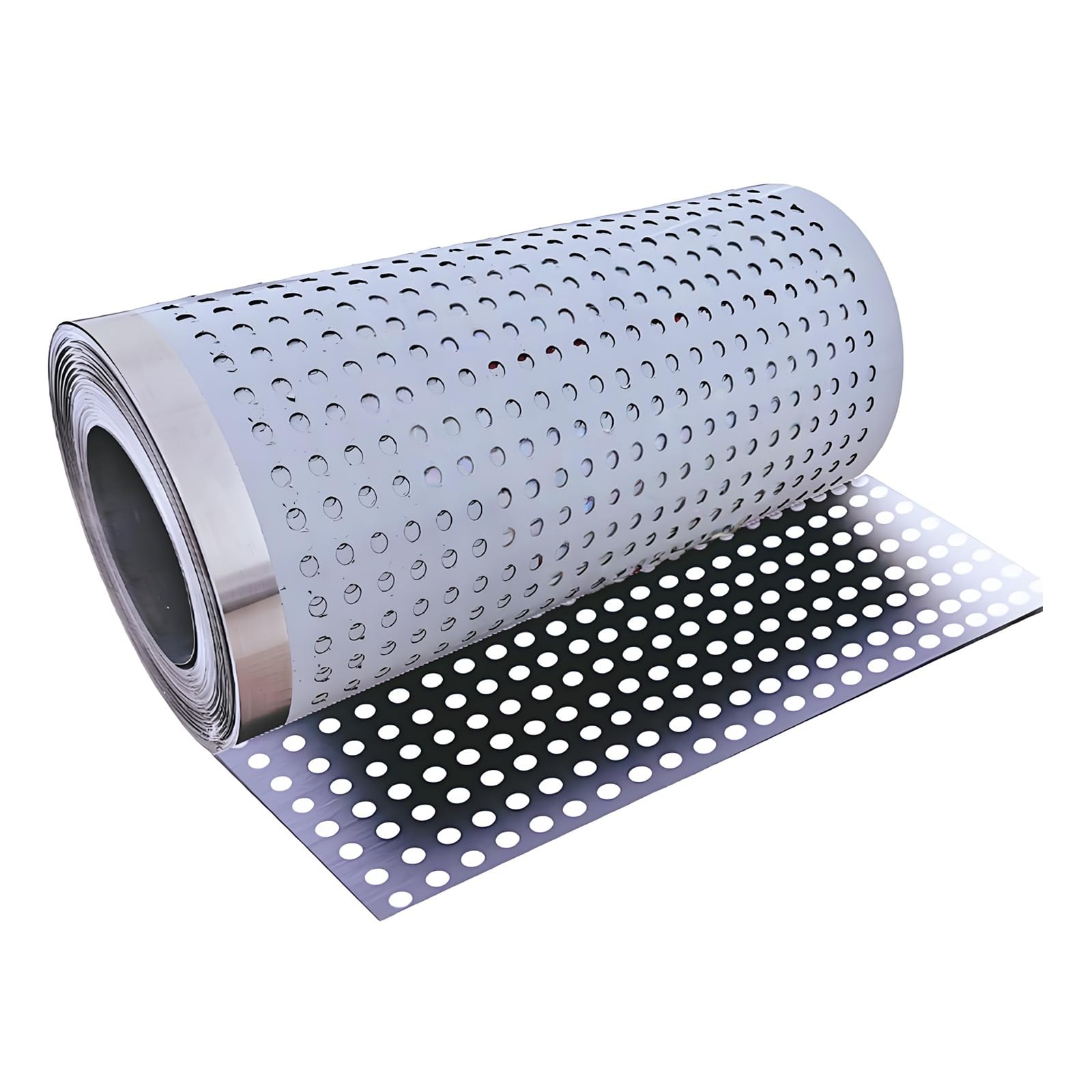 AYUWQZX Stainless Steel Perforated Sheet, 304 Stainless Steel Perforated Sheet Round Holes Multiple Sizes For Ventilation Grill(W20*L100cm/W7.87*L39.3in)