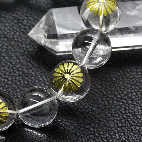 総菊紋彫り16㎜水晶数珠ネックレス☆約55cm/193g www.lram-fgr.ma