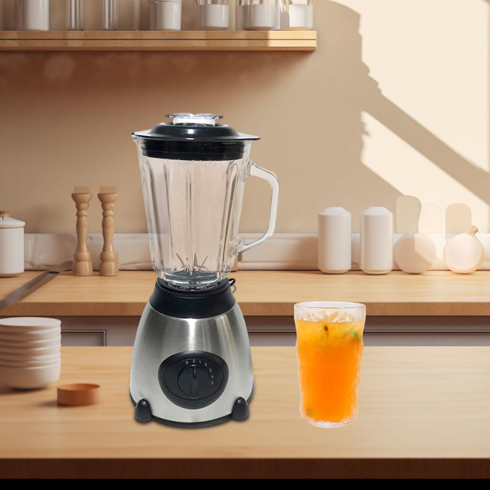 LOVIVER Elektrischer Mixer, Smoothies-Mixer, leistungsstarker 5-Gang-Haushaltsmixer mit abnehmbarem Krug, Entsafter-Maschine