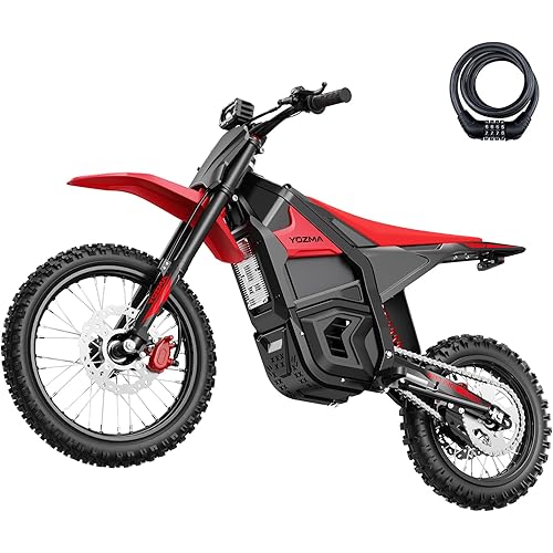 IN10 Pro Electric Dirt Bike, 5500 Peak Mid- Drive Motor, 50 Mph Max Speed Ebike, 60V 27AH Bttery with 60 Miles Max Range, 17''/14'' Off-Road Tires, Hydraulic Brakes & Dual Shock Absorption