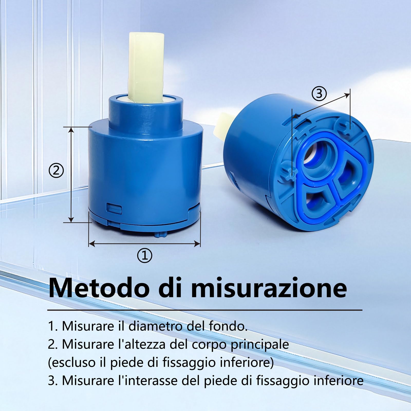 Cartrid Ceic de 40 mm de repuesto para grifo de una sola palanca, válvula de disco para cocina, fregadero, un baño y fácil de instalar