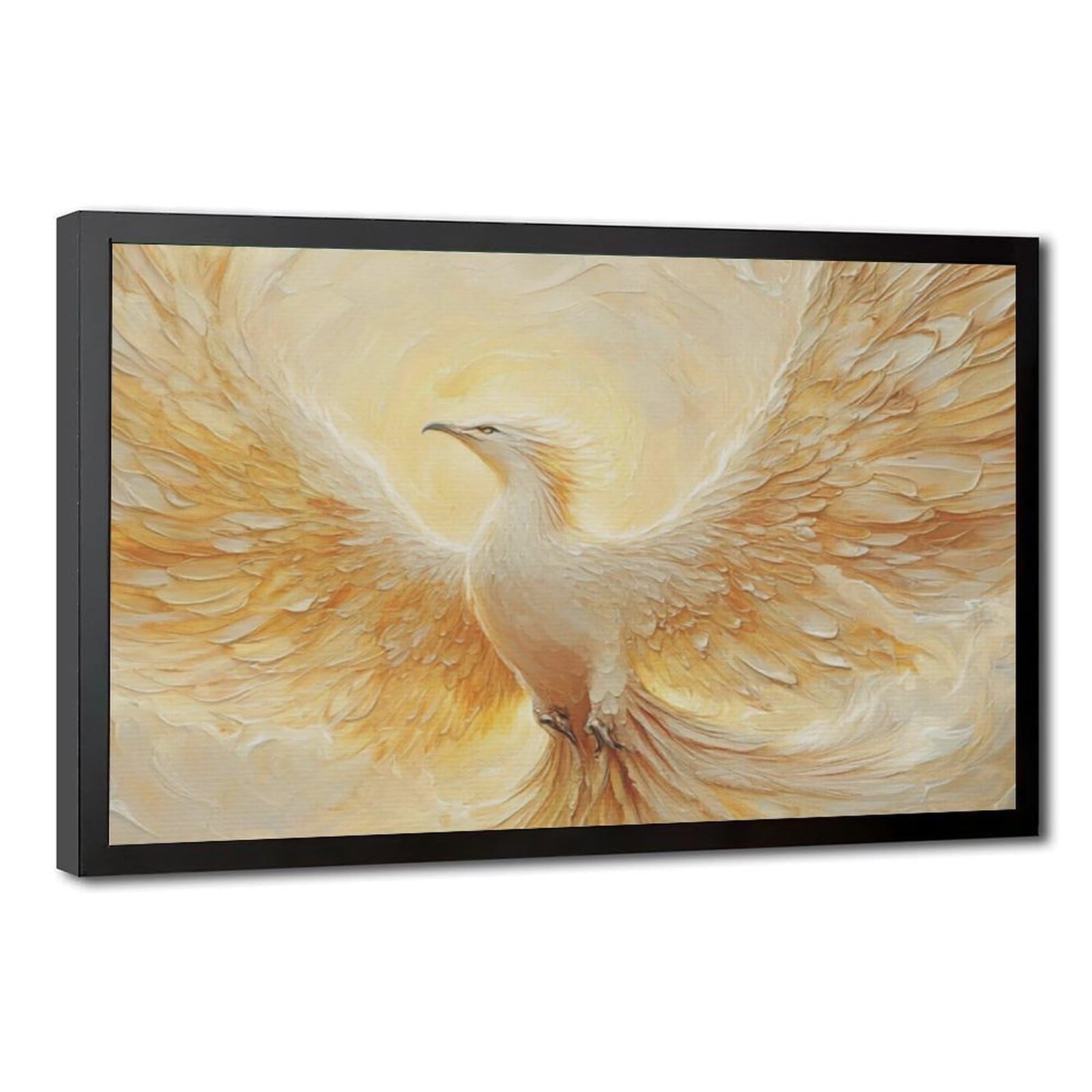 Bareronor Beautiful Phoenix Bird Canvas Poster Bedroom Decor Landscape Office Room Decor Gift 8" L X 12" W