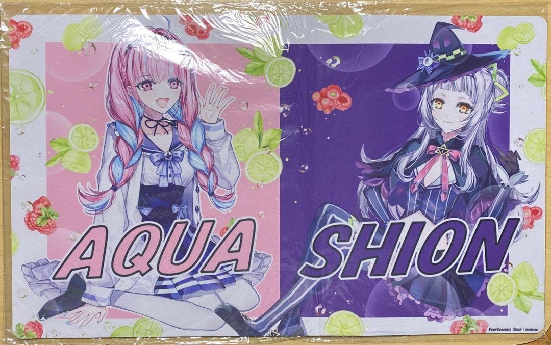 Amazon.co.jp: 湊あくあ 紫咲シオン プレイマット : おもちゃ