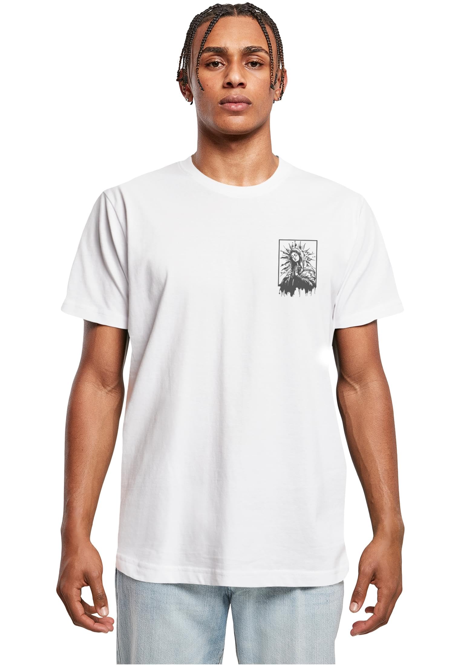 Mister Tee Sacred Mary Tee t-shirt graphique en coton pour look décontracté - 8
