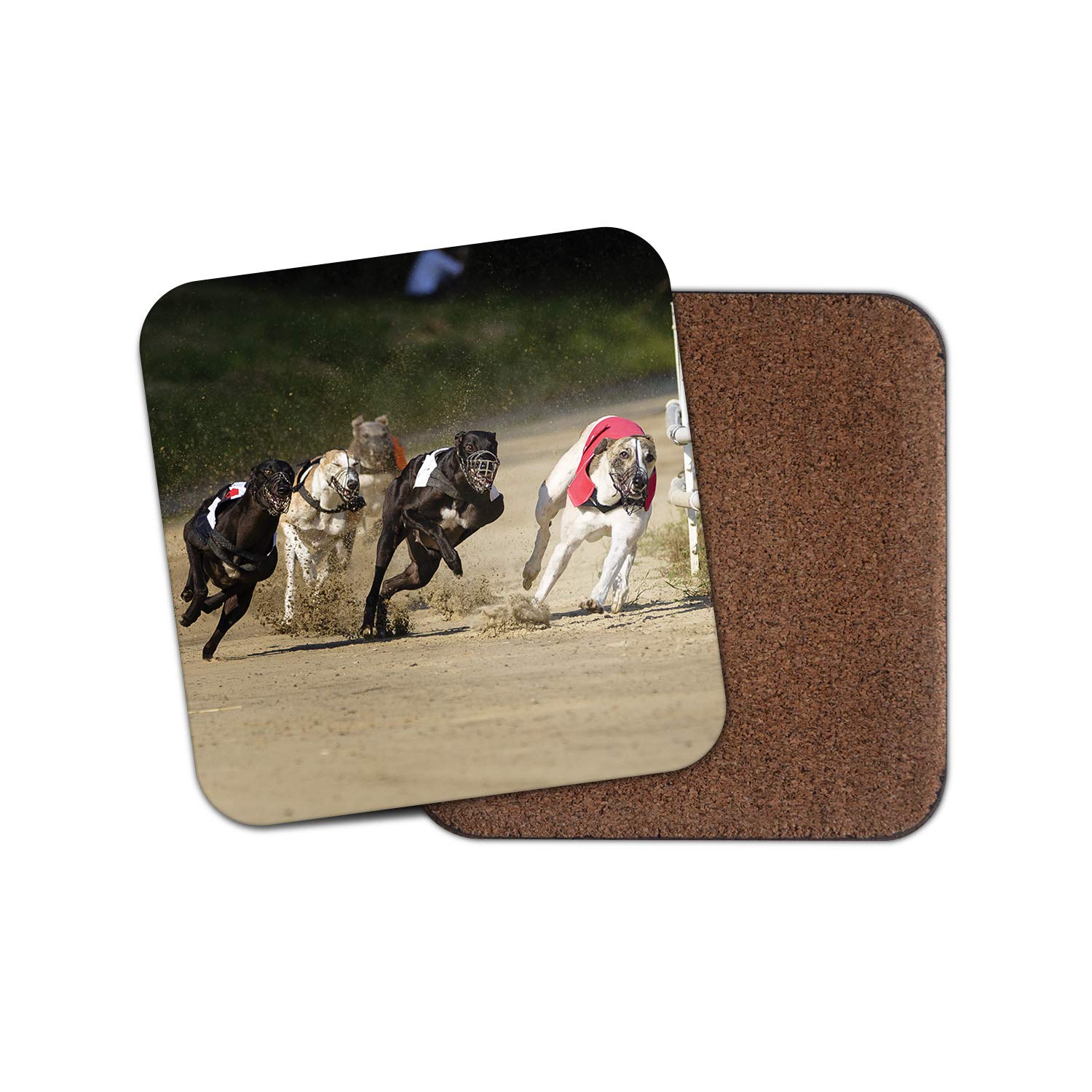 1 x Greyhound Racing Coaster - Dogs Sport Men's Dad Uncle Animals Race #15761