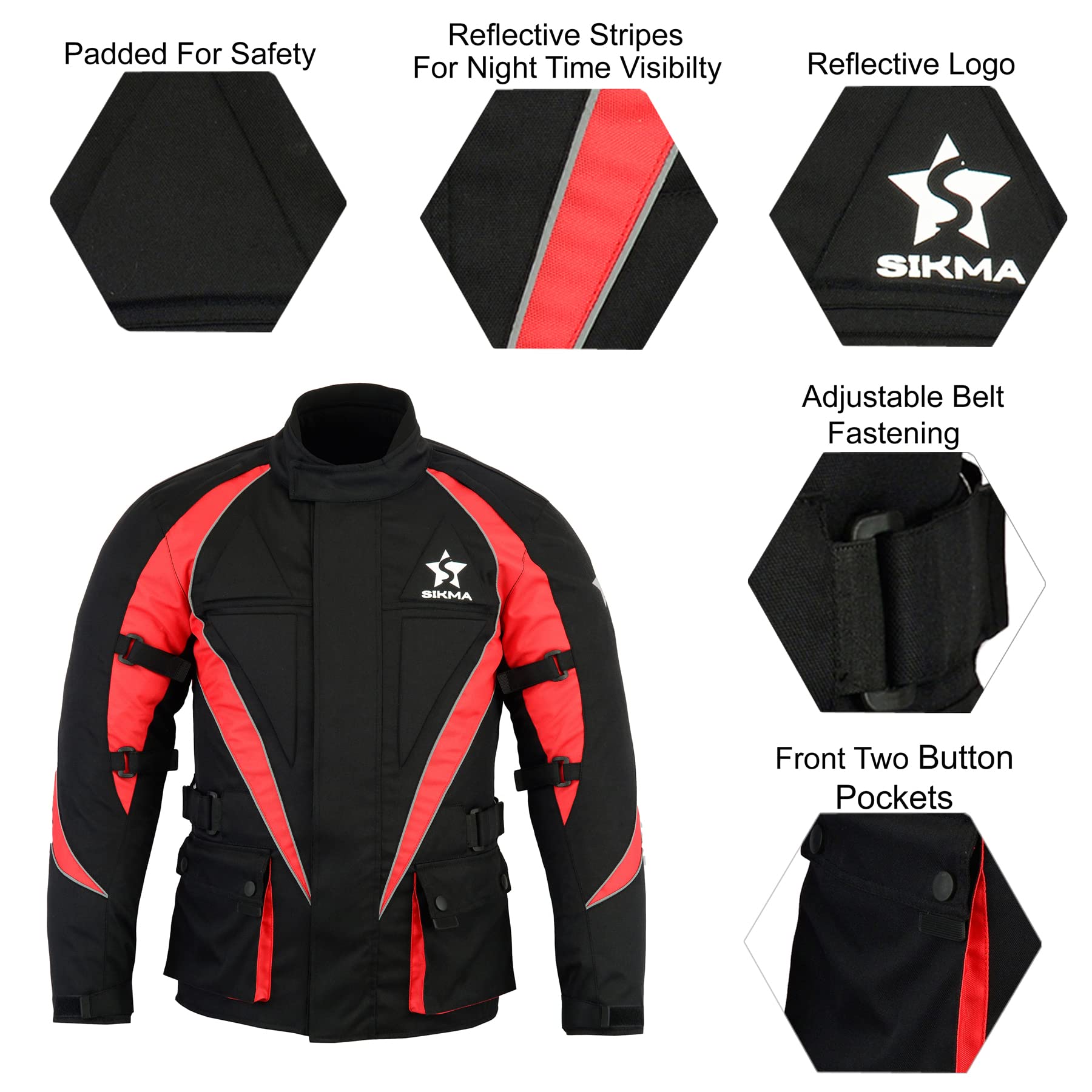 Motorbike Jacket for Mens Motorcycle Cordura Waterproof Armours Textile Jackets — view 4