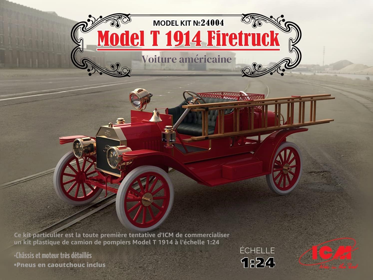 ICM 24004 – Modèle Kit Model T 1914 Fire Truck American Car