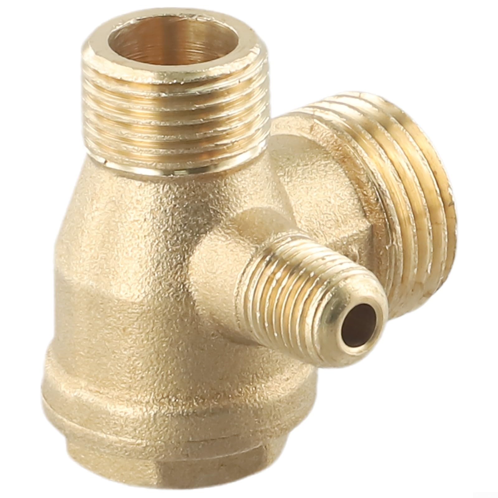 Valvola di ritegno in ottone per compressore d'aria a 3 porte, valvola di ricambio maschio filettata per valvola di sicurezza per utensili pneumatici per pezzi di ricambio, montaggio resistente