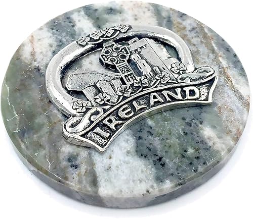Pisapapeles de mármol irlandés Connemara con medallón de peltre Irlanda