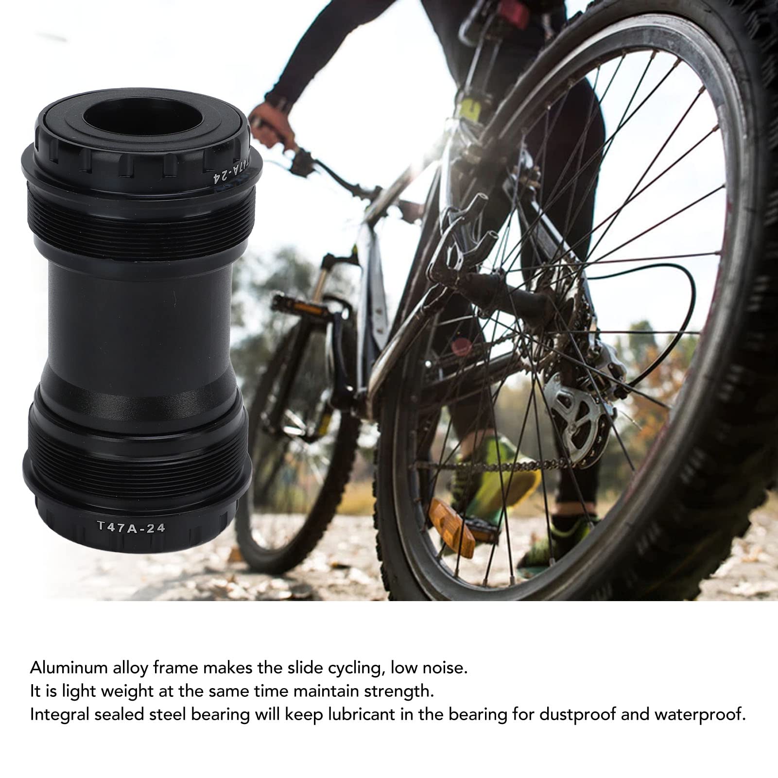 Amazon.co.jp: ネジ付き MTB ボトムブラケット、24mm スピンドル