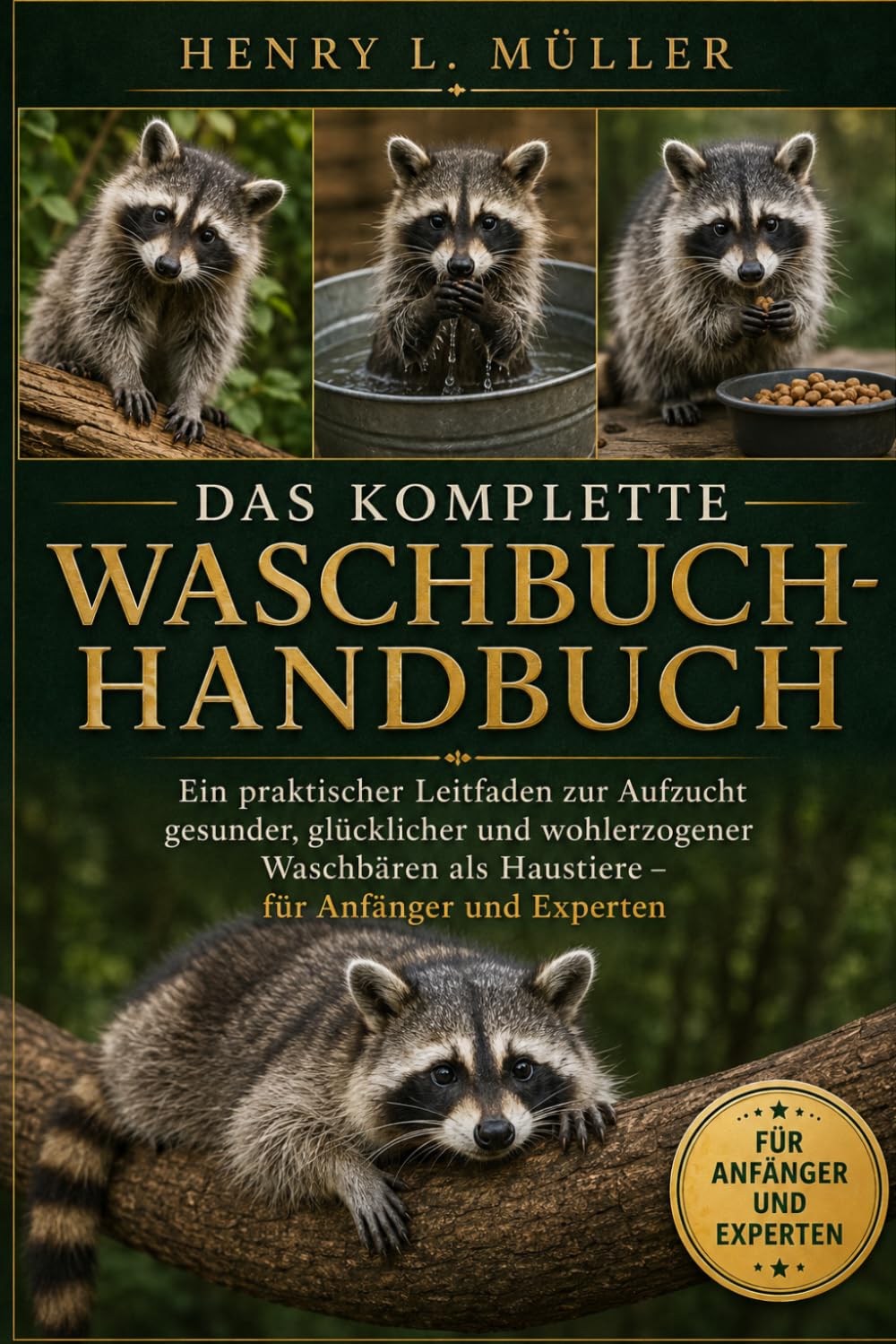 DAS KOMPLETTE WASCHBUCH-HANDBUCH: Ein praktischer Leitfaden zur Aufzucht gesunder, glücklicher und wohlerzogener Waschbären als Haustiere – für Anfänger und Experten
