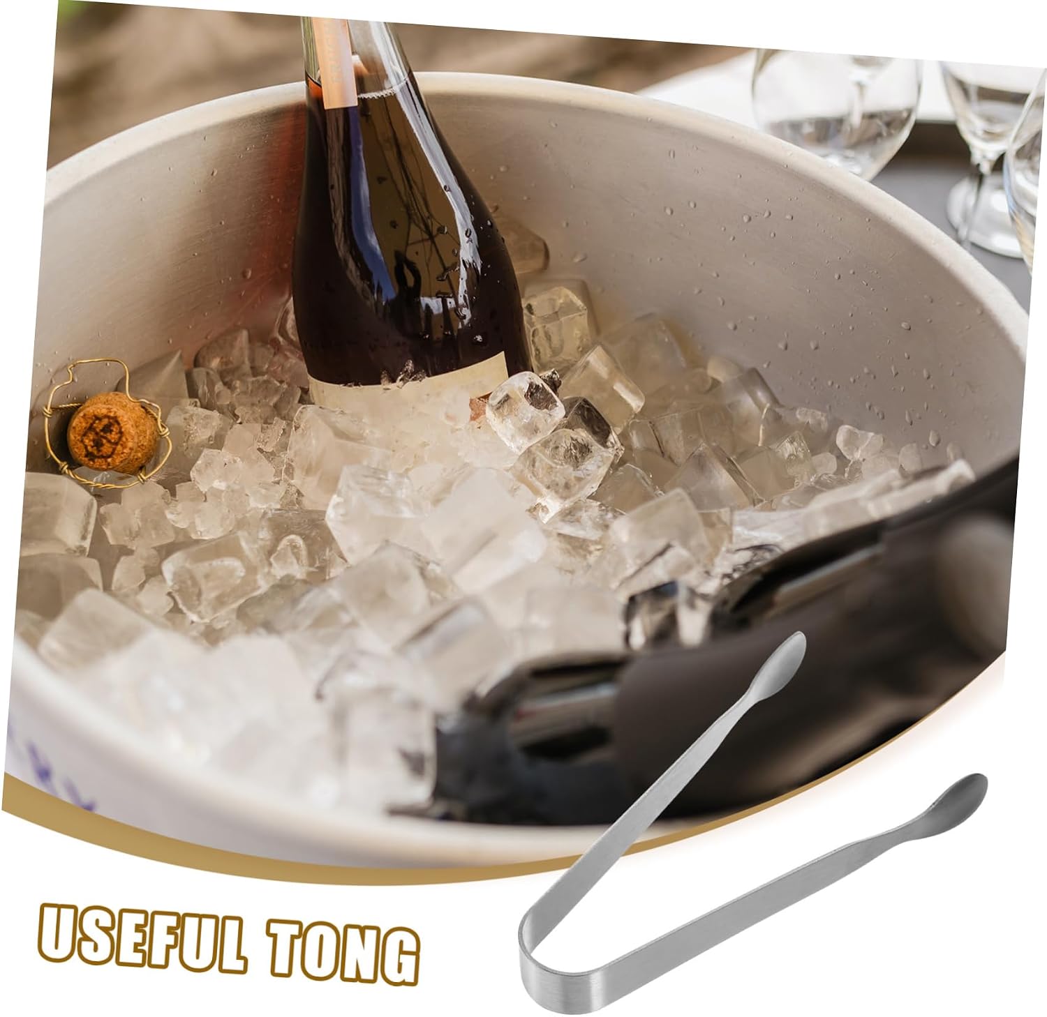 Alipis 6-Piece Mini Stainless Steel Serving Tongs Set Ice Tongs and for Tea Parties and Appetizers for Kitchen and Bar