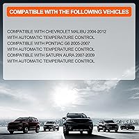 Vista 5 de HiSport Resistencia de motor de soplador de control de temperatura automático compatible con Chevy Malibu 2004-2012, Pontiac G6 2005-2010, Saturn