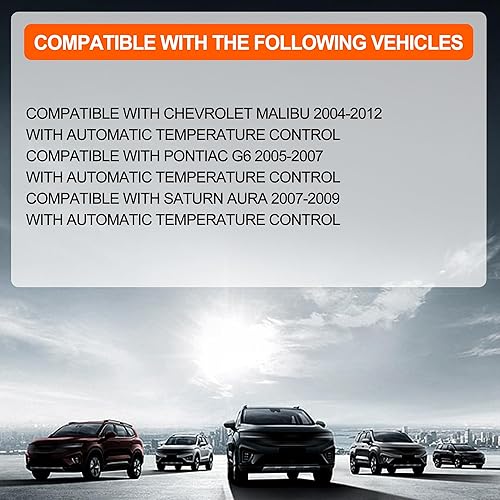 Miniatura 5 de HiSport Resistencia de motor de soplador de control de temperatura automático compatible con Chevy Malibu 2004-2012, Pontiac G6 2005-2010, Saturn