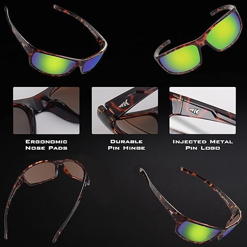 Miniatura 9 de KastKing Kateel Lentes de sol deportivos, polarizados, para hombres y mujeres, ideales para conducir, pesca, ciclismo y correr, protección