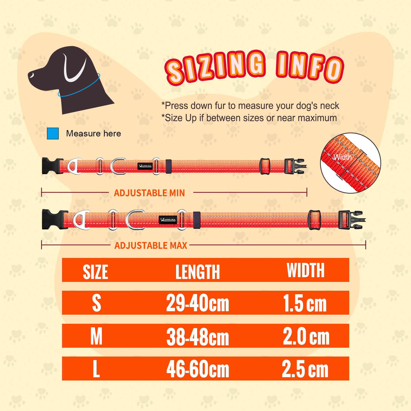 Obroża dla psa odblaskowa przeciw trakcji nylonowa pomarańczowa Arblina Martingala dla Whippets Greyhounds Saluki American Bully