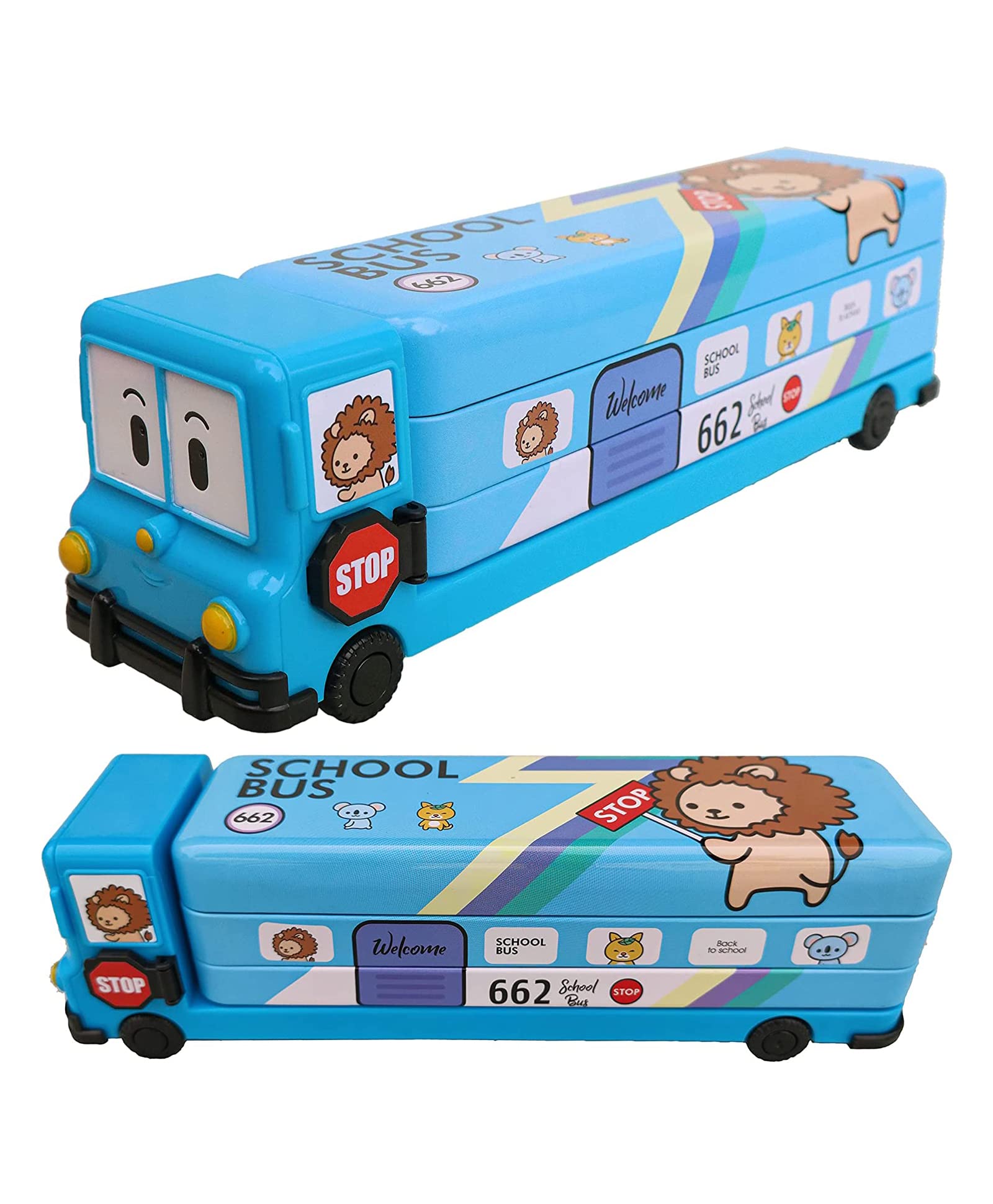 See full amazon price history chart for SillyMe School Bus Shaped Pencil Box for Kids with Wheels and Sharpener (Metal) - Blue SillyMe School Bus Shaped Pencil Box for Kids with Wheels and Sharpener (Metal) - Blue (B0897KDBVG) Amazon Price History, Amazon Price Tracker