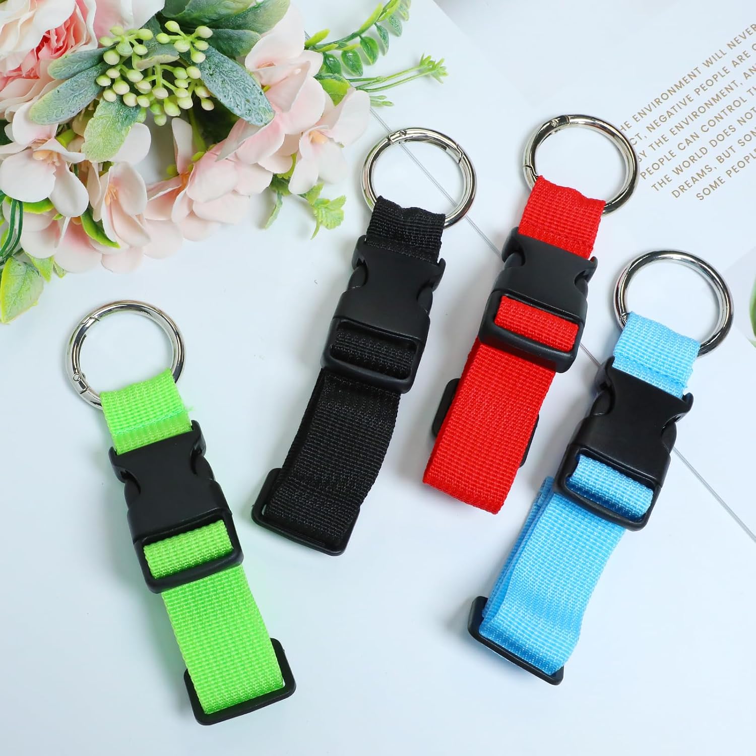 4 Pcs Travel Suitcase Strap, Luggage Nylon Straps Suitcase Belts to Attach Suitcase Bum Bag Extender Strap, Adjustable Strap for Bags