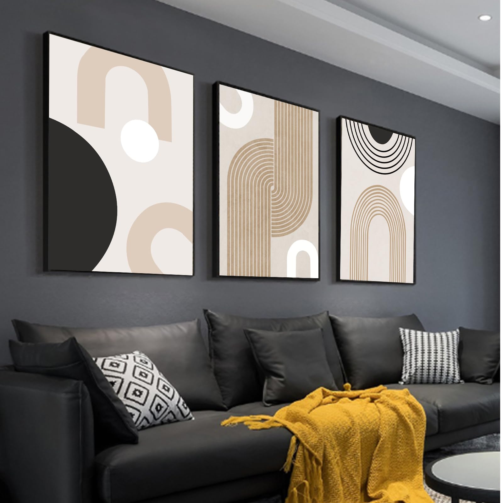 HEHGVCF Set of 3, Modern Abstract Art Wall Pictures, Simplicity Living Room Canvas Pictures, Bedroom Wall Decoration Poster - Image 2