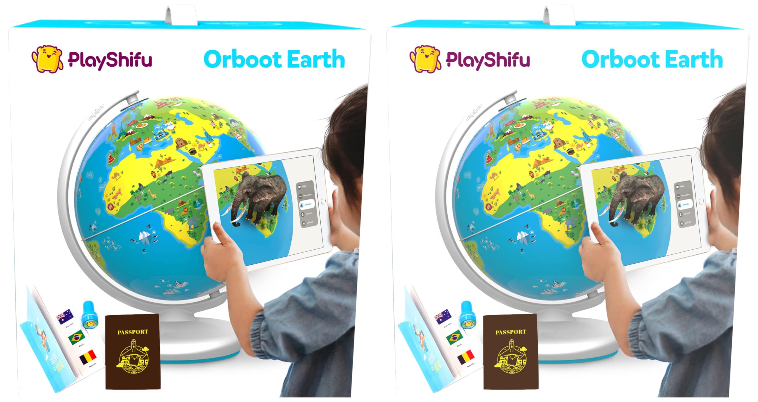 PlayShifu Orboot Earth - Interactive AR Globe for Kids 4-10 | 400 Wonders, 1000+ Facts | No Borders, Names