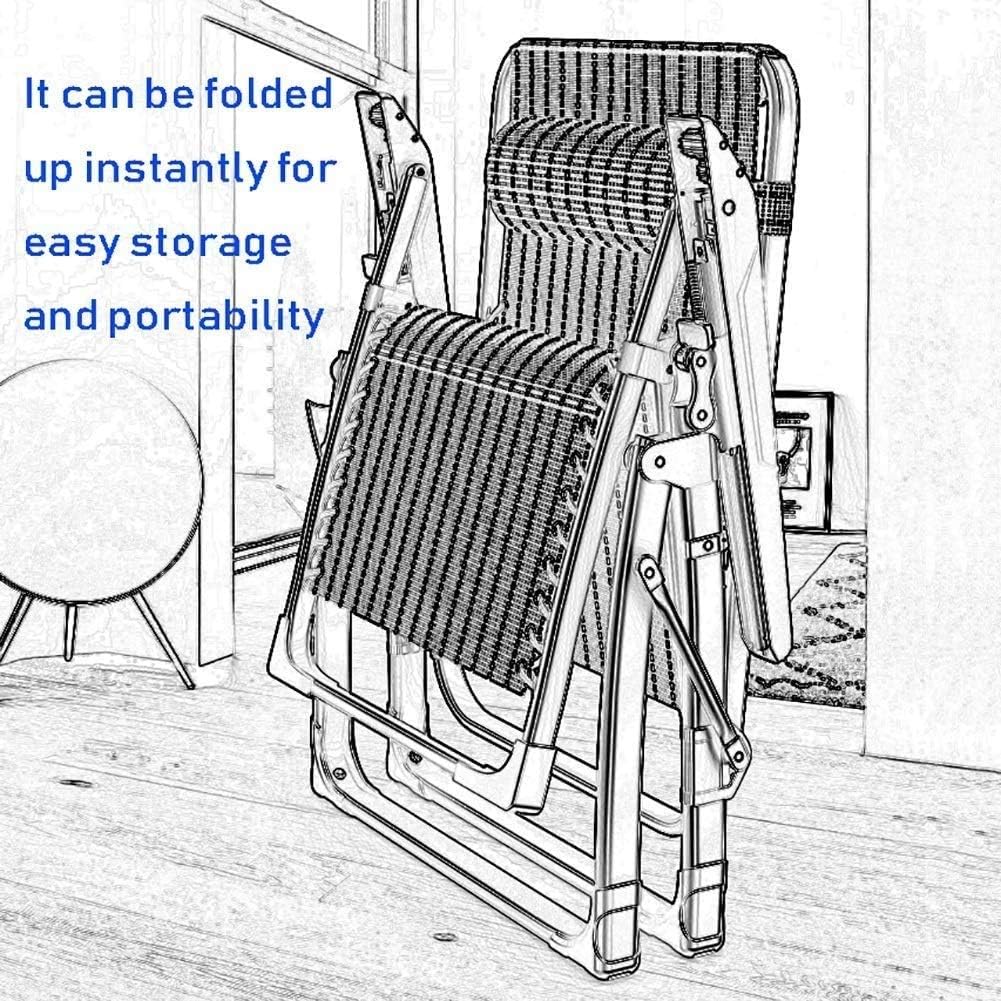 Sun Lounger Garden Chairs Foldable Deck Chair Reclining Garden Home Chair, Outdoors Folding Sun Lounger Zero Gravity Patio Recliner Chair, Supports Up to 200kg (Color, Black-b),Black-b