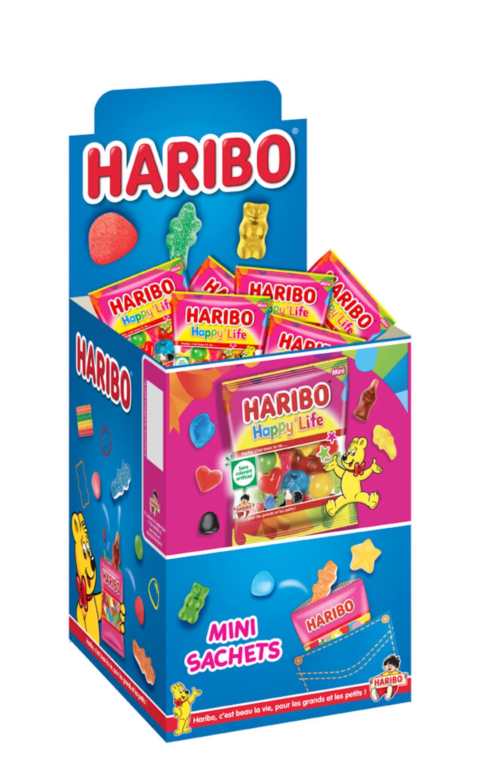 HARIBO - Happy Life - Assortiment De Bonbons Sans Colorants Artificiels - 1 Mini Sachet - 40 g