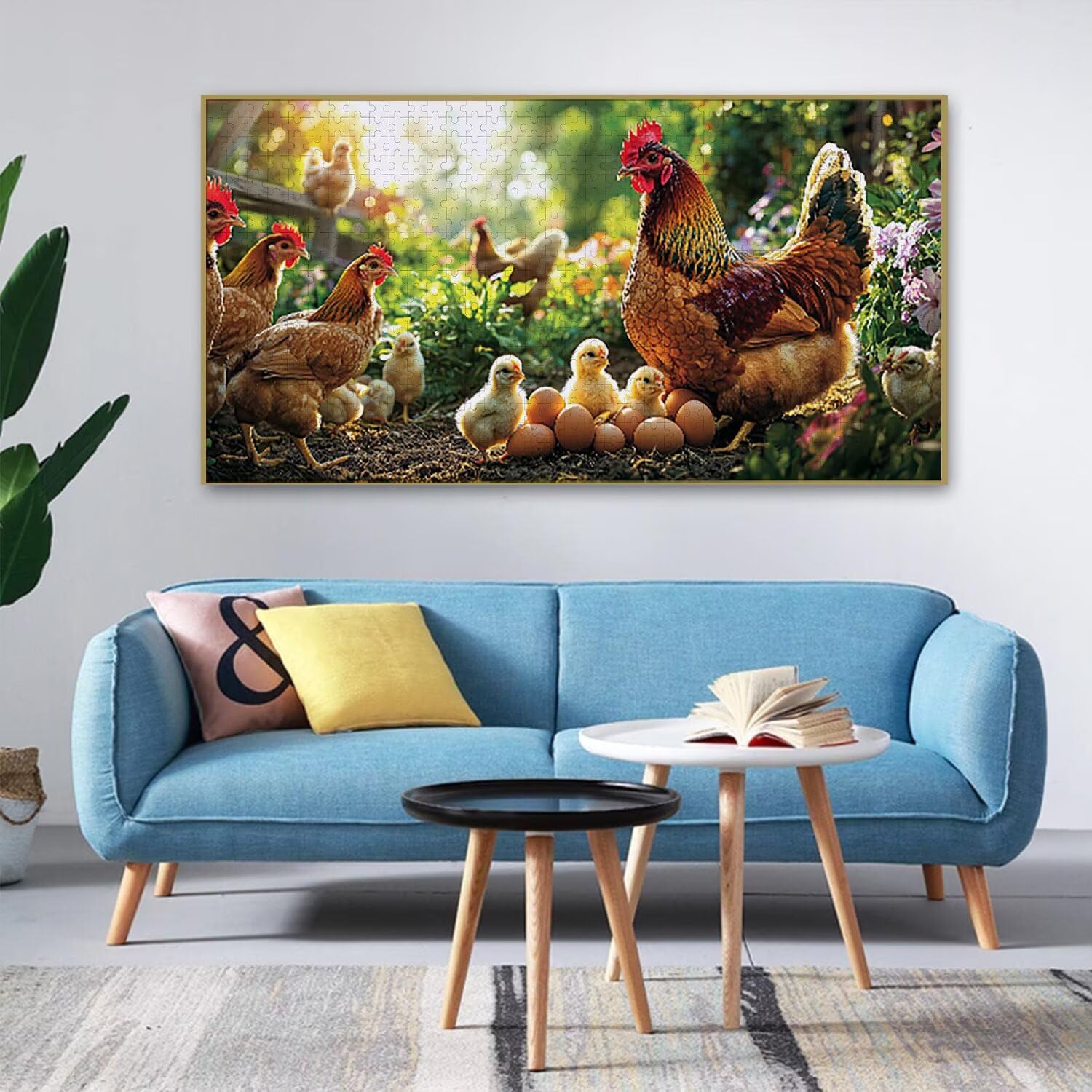 Puzzle para Adultos 1692 Piezas, Manada de pollos Puzzle, Difícil, Desafiante, Rompecabezas Encajan Perfectamente, Letras en la Parte Posterior, sin Polvo, Regalo para Personas Mayores (179x31cm) v532