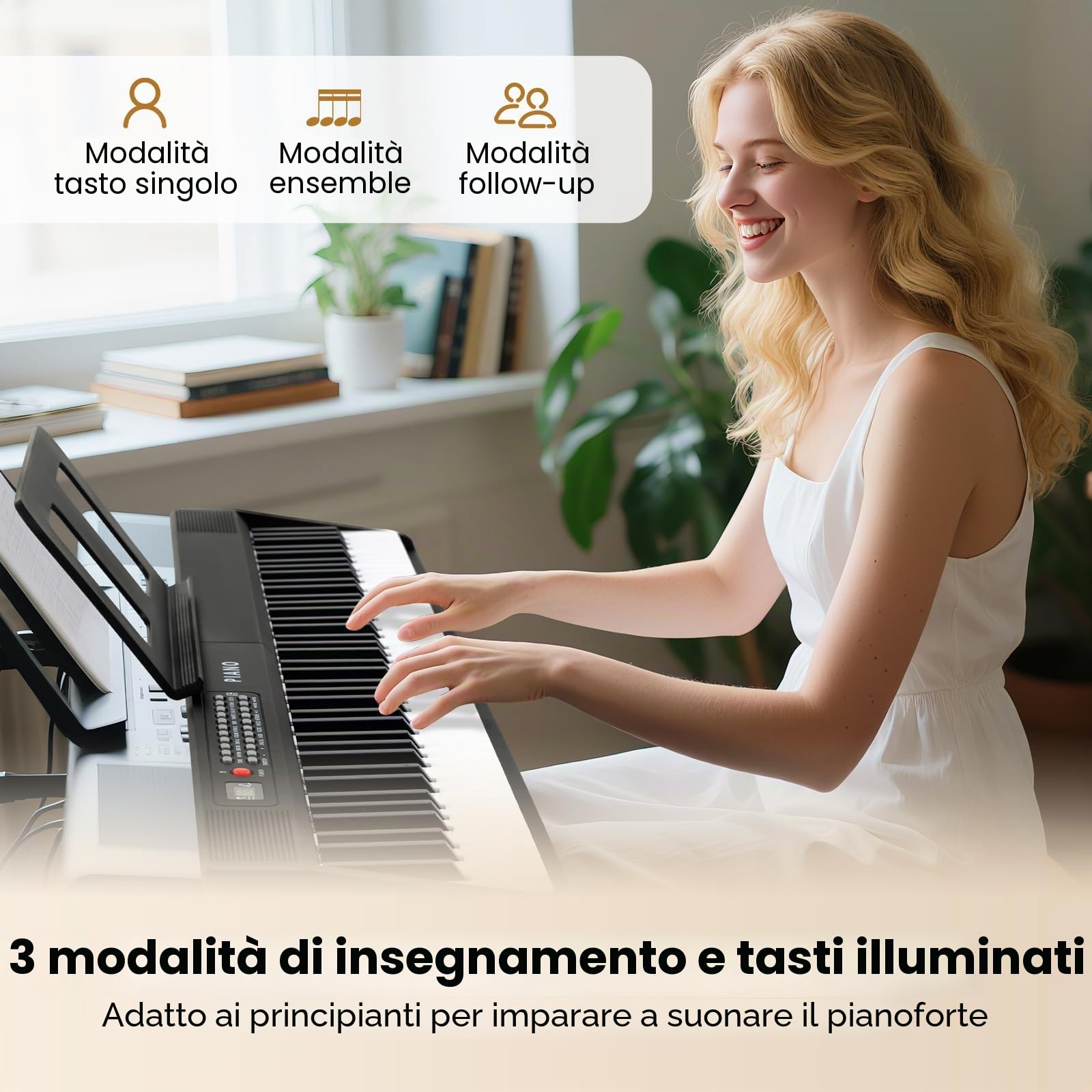 KOMFOTTEU Pianoforte Digitale 88 Tasti Pieghevole con Borsa e Microfono | Tastiera Elettronica con 1000 Suoni, 1000 Ritmi e 150 Canzoni Demo, Facile da Trasportare, Nero