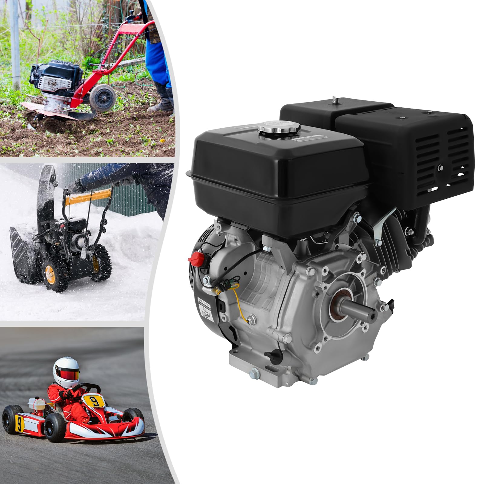 15hp Gasleitungsmotor 4 Takt OHV Motor 420cc Horizontaler Schaft Benzinmotor Elektronik Start