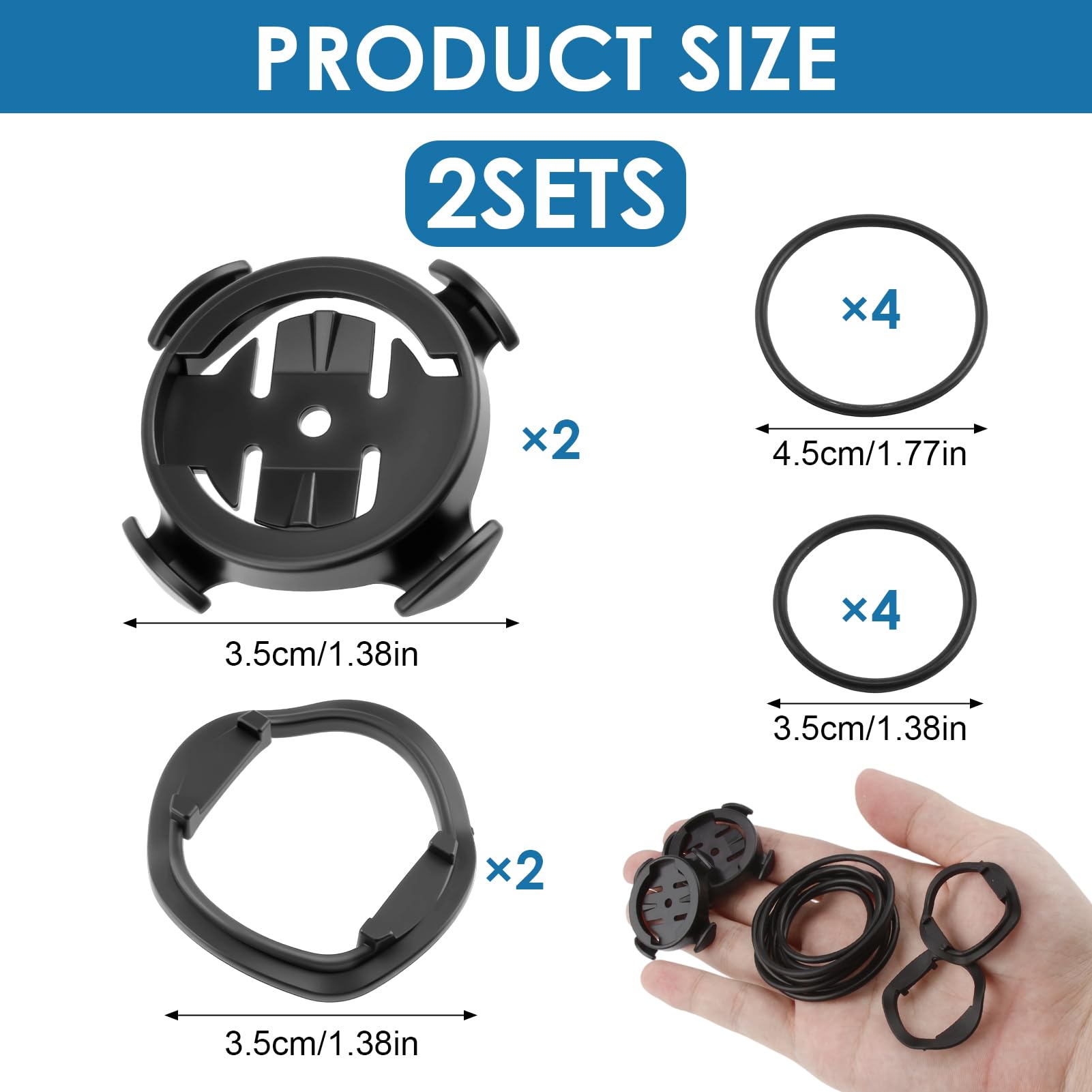 Soporte para bicicleta de cuarto de vuelta compatible con Garmin | Bryton | XOSS | iGPSPORT | Ordenador GPS Bicicleta para Garmin Edge 130 200 500 510 520 530 iGPSPORT iGS50