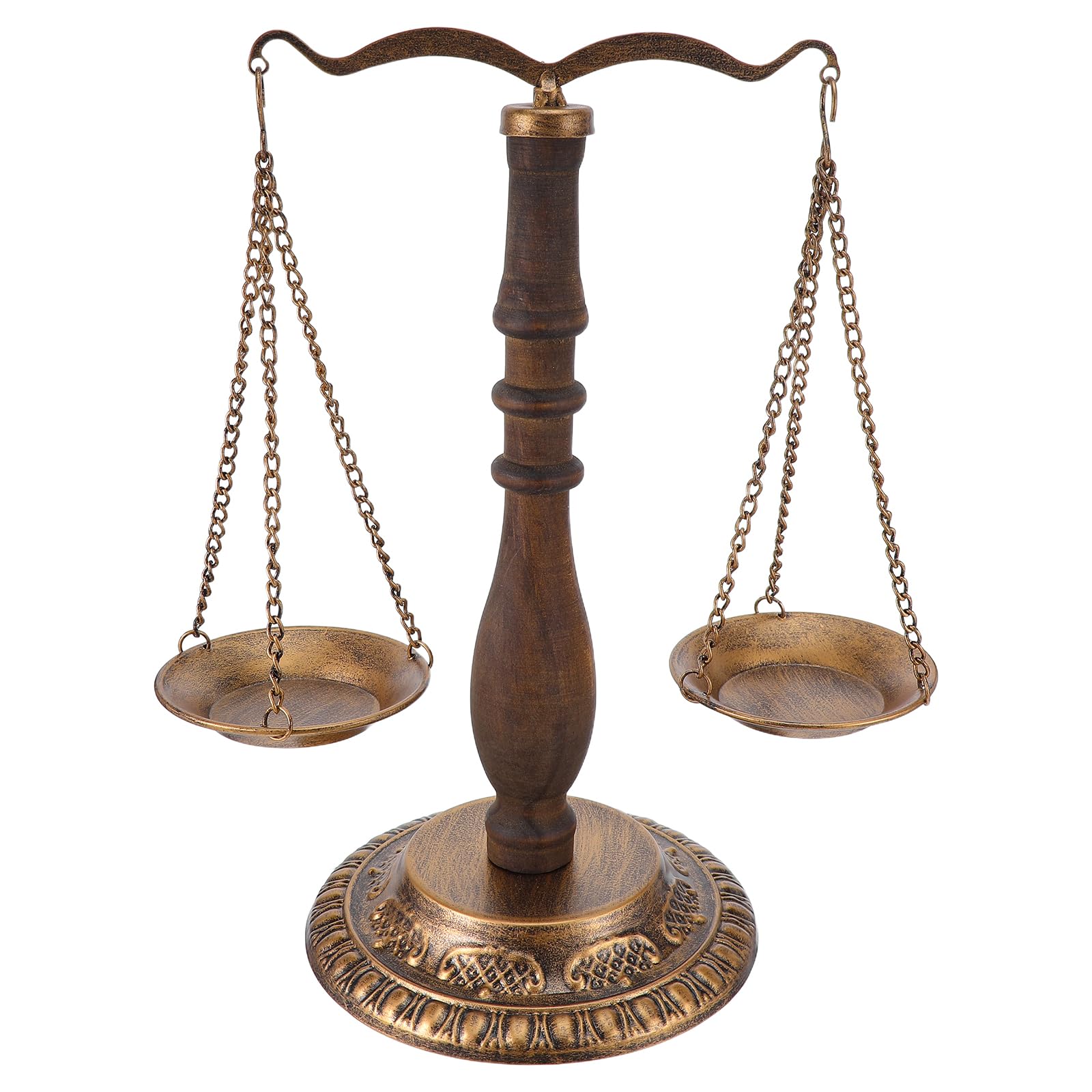 SUPVOX Ornamento Vintage in Ferro della Bilancia, Scultura da Scrivania per Ufficio e Biblioteca, Regalo Originale per Appassionati di Legge e Arredamento