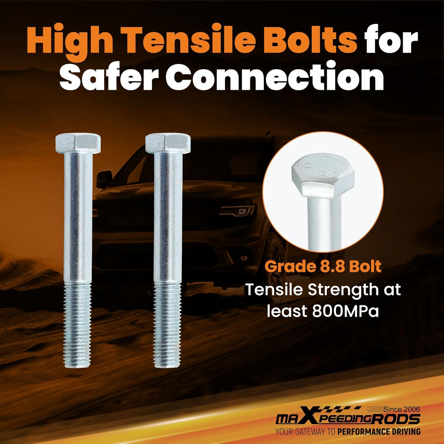 High tensile Grade 8.8 bolts for secure connections