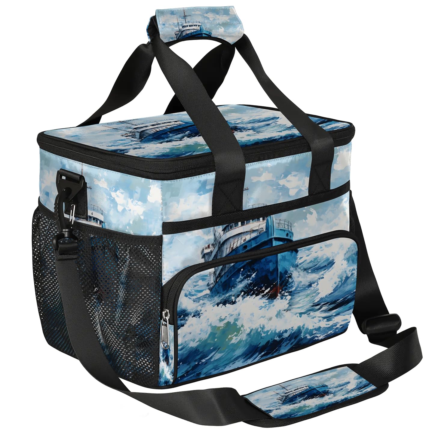 Lunch Box for Men Heavy Duty Insulated Lunch Bag for Women Ocean Ship Lunchbox for Adults Lunch Cooler