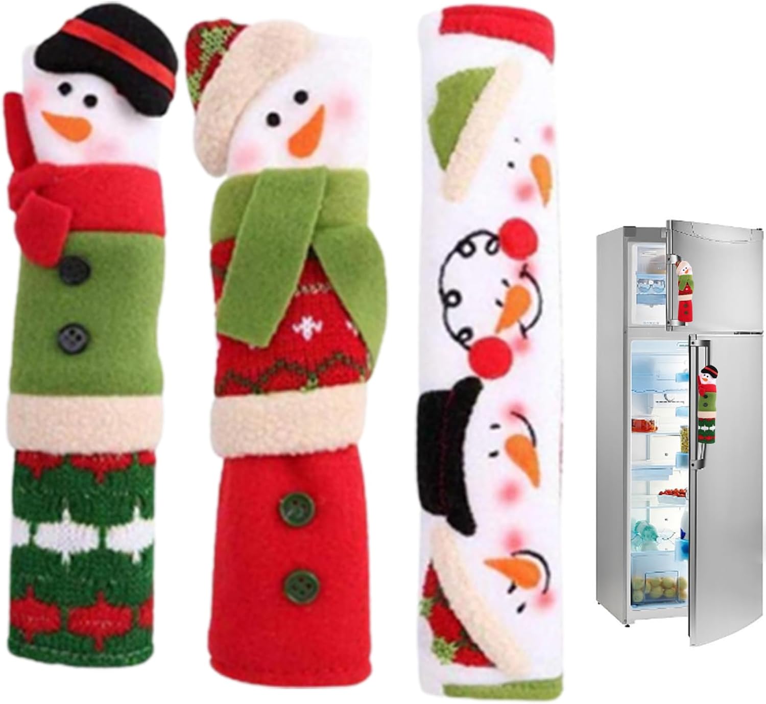 KUYYFDS 3Pcs Christmas Decorations Refrigerator Handle