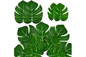 Artificial Green Tropical Palm Leaves for Decoration (36 Pack)