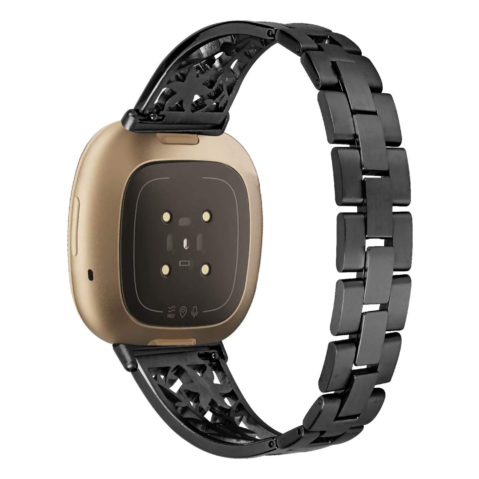 Cinturino Trasparente Con Custodia Protettiva In Acciaio Per Fitbit Versa 3 E Sense | TPU Morbido, Inclusa Protezione Schermo - 3