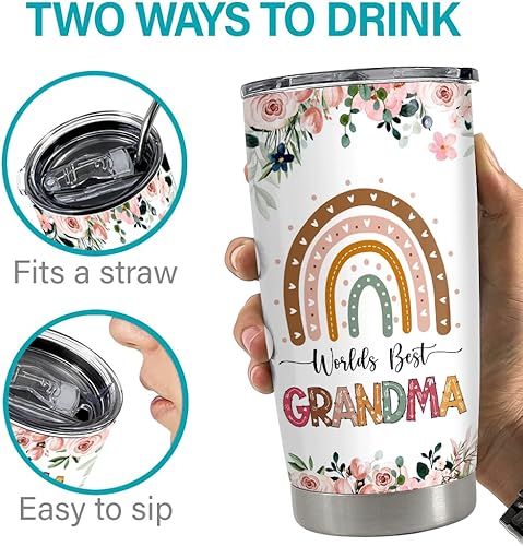 Vista 185 de SANDJEST Vaso inspirador de 20 onzas, regalo cristiano, regalos inspiradores para mujeres, vasos con aislamiento de acero inoxidable motivacional